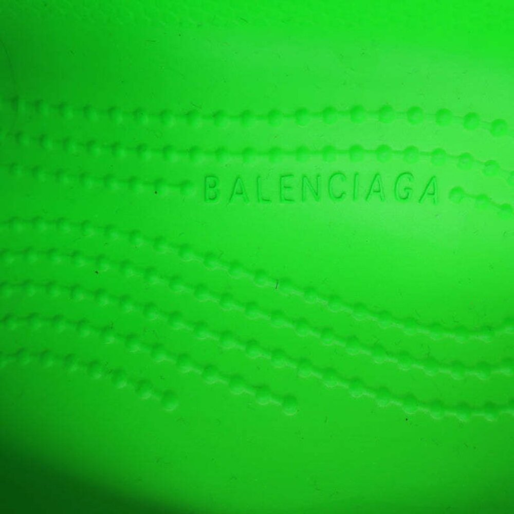 Balenciaga x Crocs Pool Slide Sandals Neon Green Rubber Size 36 NEW - Picture 8 of 11